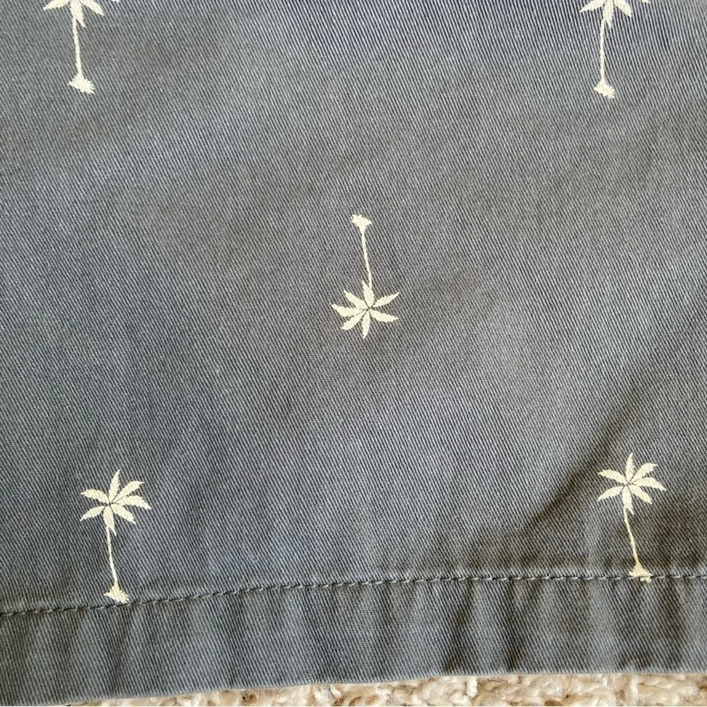 Junk Food x Disney Mickey Mouse Palm Tree Flat Front Chino Shorts Grey 7” M